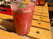 Una foto de pulpa de frutillas