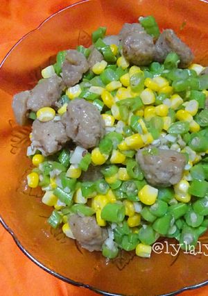 Foto resep Tumis Buncis Jagung Bakso