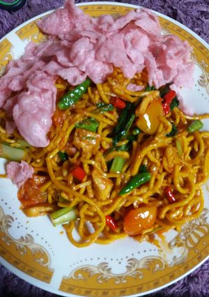 Foto resep Mie mercon ayam suir