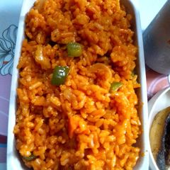 A picture of Ginger Jollof Rice.