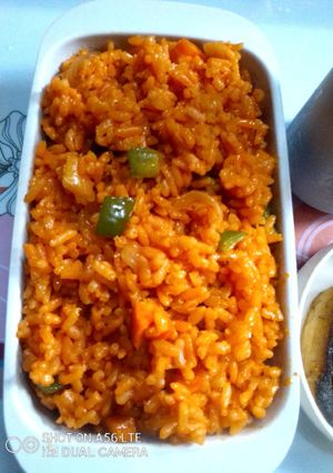 A picture of Ginger Jollof Rice.