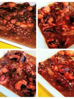 Una foto de Pulpo con salsita picantona!