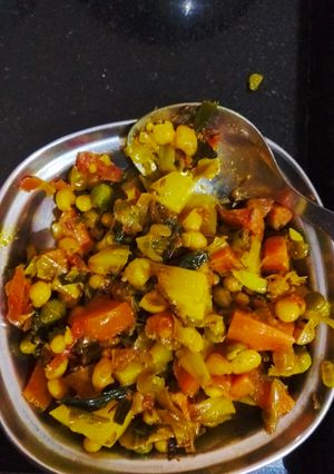 A picture of Salary and boondi ki sabzi.