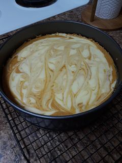 A picture of Marbled Pumpkin Cheesecake.