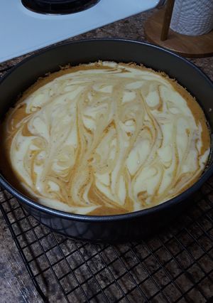 A picture of Marbled Pumpkin Cheesecake.