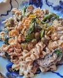 (VEGANO) FIDEOS DE SALSA CREMOSA CON HONGOS Y ESPINACA🎵🧉🫶