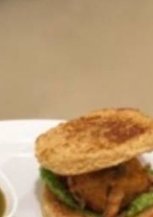 A picture of Vada pav with twist.