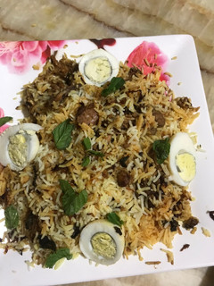 A picture of Chicken Biryani.