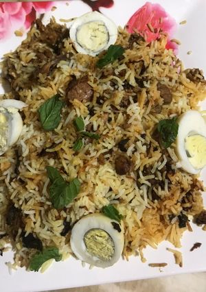 A picture of Chicken Biryani.