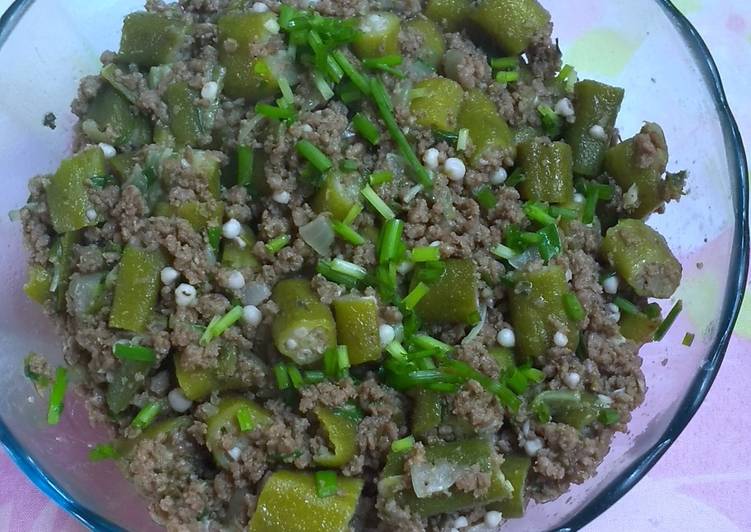 Recipe of Super Quick Homemade Quiabo com carne moída