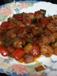 Una foto de Pollo con toque oriental y picante