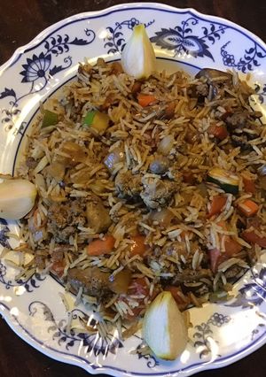 A picture of California Farm Chicken Liver Fried Rice.