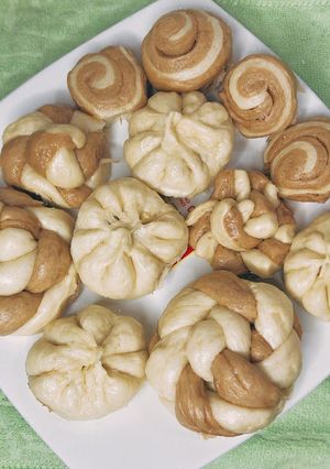 Hình của món Bánh bao mặn và chay.