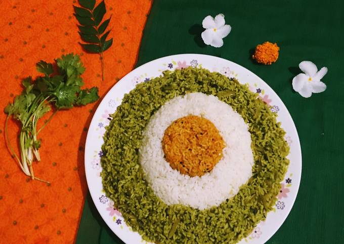 Tri Colour Rice Recipe by Sudipa Gope - Cookpad