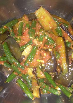 Foto resep Balado terong kacang panjang