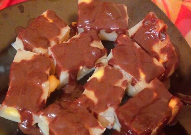 Agar - agar jagung toping coklat