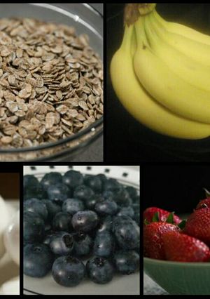 A picture of Banana Berry Muffins.