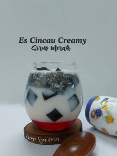 Foto resep Es Cincau Creamy Sirup Merah