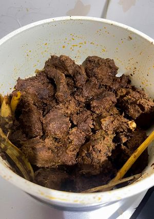 Foto resep Rendang kering (santan kara + bumbu halus)