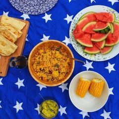 A picture of Summer Soy chunk nutty couscous.