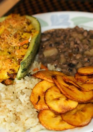 Una foto de Calabacín relleno