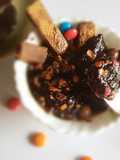 Creamy dark chocolate caramel pudding