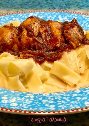 Φωτογραφία της συνταγής Κοτόπουλο🍗 με χυλοπίτες 🍝