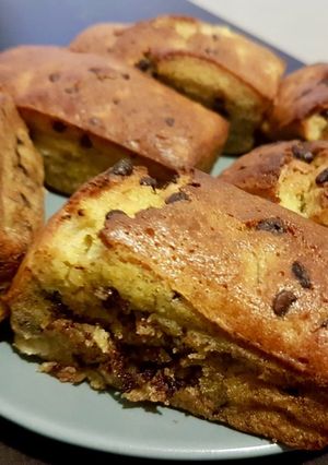 Une photo de Mini cake chocolat banane