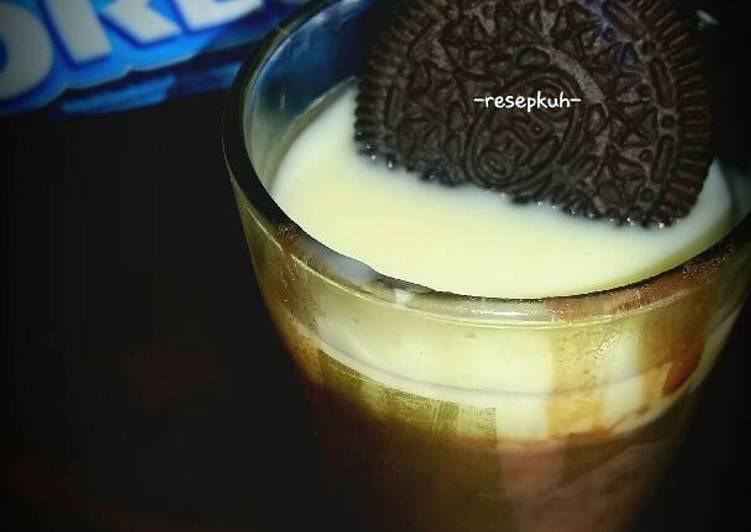 Puding coklat oreo dan vla vanila