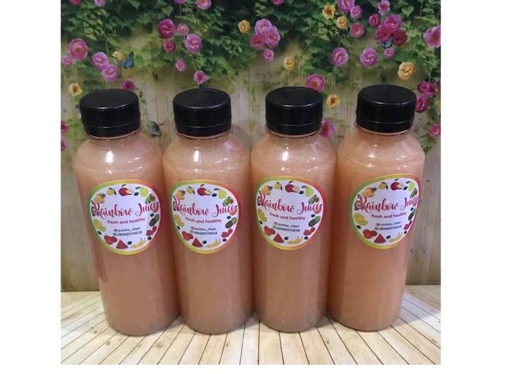 Cara Mudah Membuat Diet Juice Star Fruit Guava Cucumber Lemon Apple yang Enak