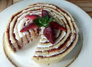 Una foto de Roll cake para 10° aniversario de Cookpad