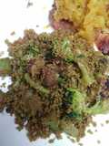 Couscous roasted pine nuts and Ham and Broccoli