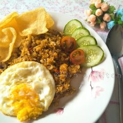 A picture of Nasi Goreng Kampung (Village-Style Fried Rice).