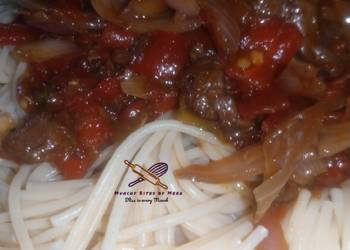 Popular Recipe White Spaghetti and Sauce Very Delicious