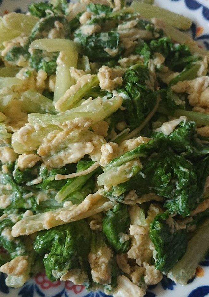 小白菜炒蛋 的食譜成品照片