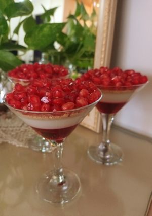 عکسی از دستور چیز کیک واژگون با ژله انار