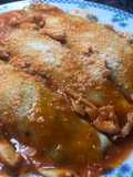 Canelones de espinaca y picadillo