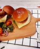 Hamburger gà chiên xù
