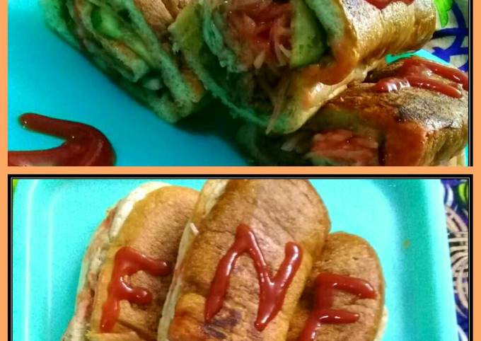 Egg long Burger (Street Burger) Recipe