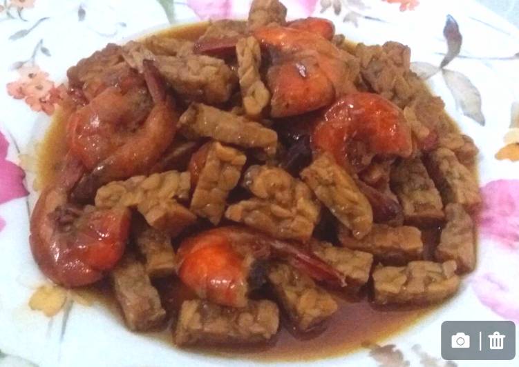 Tempe Udang Tumis Kecap
