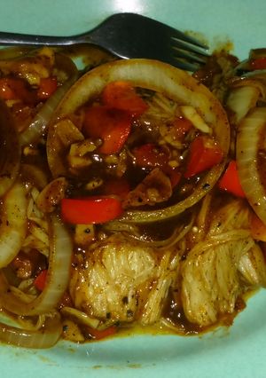 Foto resep Beef enoki saus lada hitam