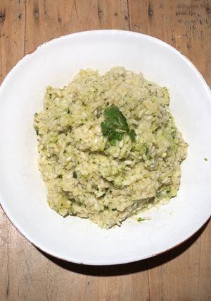 Une photo de Risotto aux courgettes