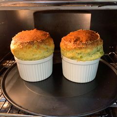 A picture of Easy Cheese and Spinach Soufflé.