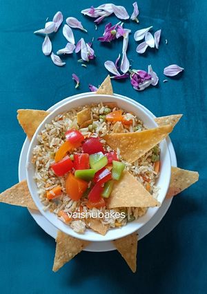 A picture of Veggie Doritos Rice Bowl.