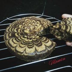 A picture of Eggless Marble Cake.