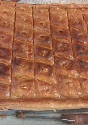 صورة لوصفة بقلاوة على اصولها،