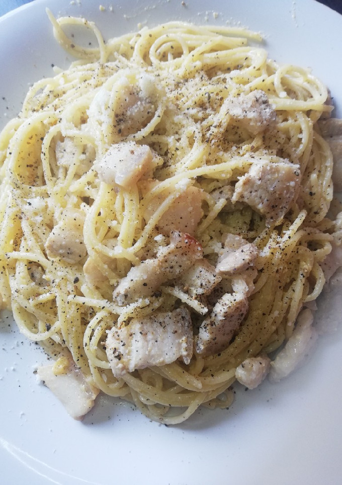 Una foto de Spaghettis Carbonara