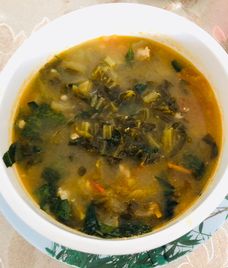 canh cải chua thịt băm