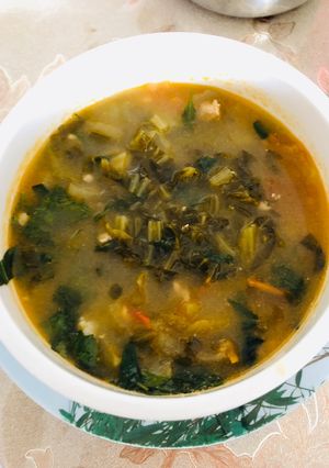 Hình của món Canh cải chua thịt băm.