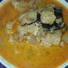 A picture of Lodeh labu siam/rambusa dan tempe.